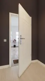 Front-Milieuansicht von GARANT Wohnungseingangstür Milano M3/1 Weißlack 