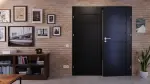 Front-Milieuansicht von CLASSEN Doppelflügeltür Greco M1 Uni Black Iridium inkl. Zarge 