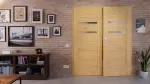 Front-Milieuansicht von CLASSEN Doppelflügeltür Magnetic M3 Eiche geölt 3D Look mit Lichtausschnitt inkl. Zarge