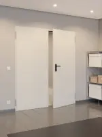 CloseUp-Milieuansicht vom Flur von TECKENTRUP Komplettset 2-flg. Stahl Mehrzwecktür dw 42-2 inkl. Blockzarge