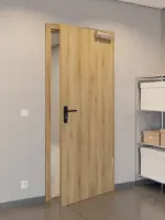 CloseUp-Milieuansicht von HÖRMANN Rauchschutztür Natureiche Duradecor ProLine 