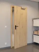 CloseUp-Milieuansicht von WESTAG Rauchschutztür Artis Eiche Ei 793 PortaLit CPL