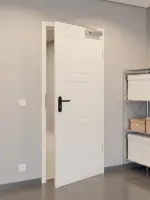 CloseUp-Milieuansicht von GARANT Rauchschutztür Milano M3 Weißlack 