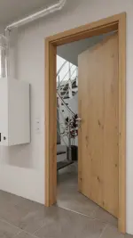 Detail-Milieuansicht von WESTAG Energiespartür Artis Eiche Ei 793 Portalit CPL