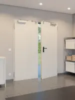 CloseUp-Milieuansicht von TECKENTRUP Außentür-Set 2-flg. Stahl mit Feuerschutzfunktion EI2 30-C5-SA 62-2 inkl. Eckzarge