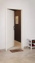 CloseUp-Milieuansicht von GARANT Wohnungseingangstür Parma PF4 Weißlack 