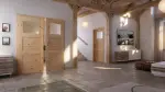 Main-Milieuansicht von Doppelflügeltür TM-31 Kiefer astig Massivholz mit Zarge