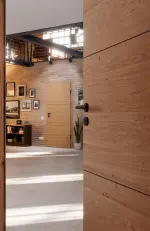 CloseUp-Milieuansicht von HÖRMANN Innentür Black 31 Quer Asteiche Matt Echtholzfurniert