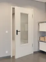 CloseUp-Milieuansicht von Innentür-Set Stahl Mehrzwecktür STU/STS MZ-1 mit LA-B3 inkl. Eckzarge - Hörmann