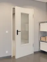 CloseUp-Milieuansicht von Innentür-Set Stahl Mehrzwecktür STU/STS MZ-1 mit LA-B3 inkl. 2-schaliger Umfassungszarge - Hörmann