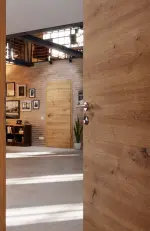 CloseUp-Milieuansicht von WESTAG Innentür-Set Artis Eiche Cross EiC 793 PortaLit CPL mit Zarge und Drücker