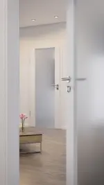 CloseUp-Milieuansicht von HUGA Innentür Sueno 1 Eiche Weiß Durat Concept