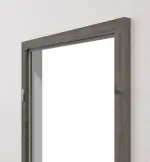 Detailansicht von HÖRMANN Blendrahmen Gebürstete Lärche dunkel Duradecor ProLine mit eckiger Kante