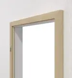 Detailansicht von GARANT Blendrahmen für Wohnungseingangstüren Ahorn Natura CePaL mit runder Kante