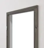 Detailansicht von HÖRMANN Blendrahmen Gebürstete Lärche dunkel Duradecor ProLine mit runder Kante