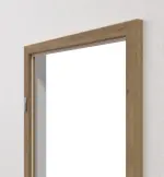 Detailansicht von HÖRMANN Blendrahmen Natureiche Duradecor ProLine mit runder Kante