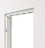 Detailansicht von GARANT Blockrahmen für Rauchschutztüren Authentic Bianco CePaL mit runder Kante