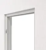 Detailansicht von GARANT Blockrahmen für Wärmeschutztüren Authentic Grigio CePaL mit runder Kante