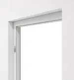 Detailansicht von HÖRMANN Blockrahmen Eiche Weiß Duradecor ProLine mit eckiger Kante