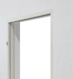 Detailansicht von CLASSEN Blockrahmen Bord für Wohnungseingangstüren Eiche Grau 3D Look 