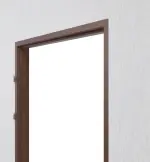 Detailansicht von CLASSEN Blockrahmen für Brandschutztüren EI30 Nussbaum CPL