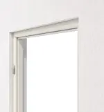 Detail-Ansicht von TEUTO Blockrahmen Weißlack 9010 mit runder Kante