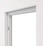 Detailansicht von HÖRMANN Blockrahmen Eiche Weiß Duradecor ProLine mit runder Kante