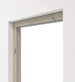 Detailansicht von HÖRMANN Blockrahmen Gebürstete Lärche hell Duradecor ProLine mit runder Kante