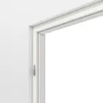 Detailansicht von GARANT Blockrahmen für Doppelflügeltüren Authentic Bianco CePaL mit runder Kante