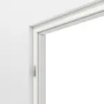 Detail-Ansicht von TEUTO Blockrahmen für Doppelflügeltüren Authentic Bianco CPL mit runder Kante