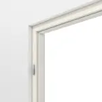 Detailansicht von GARANT Blockrahmen für Doppelflügeltüren Weißlack 9010 mit runder Kante