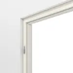 Detail-Ansicht von TEUTO Blockrahmen für Doppelflügeltüren Weißlack 9010 CPL mit runder Kante