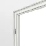 Detailansicht von GARANT Blockrahmen für Doppelflügeltüren Weiß Struktur Premium CePaL mit runder Kante