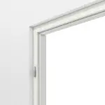 Detail-Ansicht von TEUTO Blockrahmen für Doppelflügeltüren Weiß Struktur Premium CPL mit runder Kante