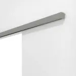 Detailansicht von Doppelflügel-Schiebetürsystem vor der Wand laufend PortaLit-Trend Kitt A 446 CPL ohne Zarge - Westag