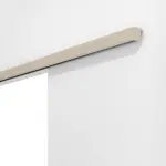 Detailansicht von Doppelflügel-Schiebetürsystem vor der Wand laufend PortaLit-Trend Platineiche Ei 424 CPL ohne Zarge - Westag