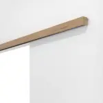 Detailansicht von Doppelflügel-Schiebetürsystem vor der Wand laufend PortaLit-Trend Eiche Adria Ei 767 CPL ohne Zarge - Westag