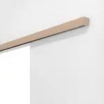 Detailansicht von Doppelflügel-Schiebetürsystem vor der Wand laufend PortaLit-Trend Pinie Hell Pi 11 CPL ohne Zarge - Westag