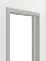 Detailansicht von Schiebetürsystem PortaLit Hellgrau A402 in der Wand laufend - Westag