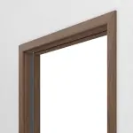 Detailansicht von WESTAG Schiebetürsystem in der Wand laufend Nussbaum Trentino NU 717 PortaLit CPL