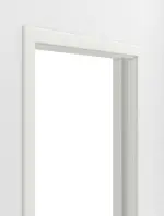 Detailansicht von WESTAG Schiebetürsystem in der Wand laufend Sira Weiß ähnl. RAL 9003 Westalack Soft 