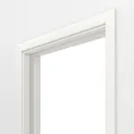 Detailansicht von Schiebetürsystem in der Wand laufend Weißlack RAL 9016 Durat - Huga