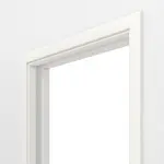 Detailansicht von Schiebetürsystem in der Wand laufend Verkehrsweiß RAL 9016 Weißlack - Huga