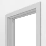 Detailansicht von JELD-WEN Schiebetürsystem in der Wand laufend Nickelgrau ähnl. RAL 7047