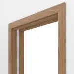 Detailansicht von JELD-WEN Schiebetürsystem in der Wand laufend Classic Eiche Echtholzfurniert