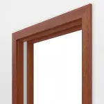 Detailansicht von JELD-WEN Schiebetürsystem in der Wand laufend Classic Mahagoni Echtholzfurniert