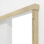 Detailansicht von Schiebetürsystem vor der Wand laufend Hamilton Eiche CPL ohne Zarge - Classen