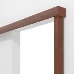 Detailansicht von Schiebetürsystem vor der Wand laufend Italienische Walnuss CPL ohne Zarge - Classen