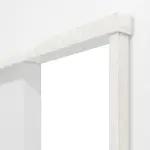 Detailansicht von Schiebetürsystem vor der Wand laufend Norwegische Esche CPL ohne Zarge - Classen