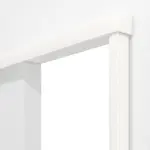 Detailansicht von Schiebetürsystem vor der Wand laufend Lackweiß RAL 9016 ohne Zarge - Classen